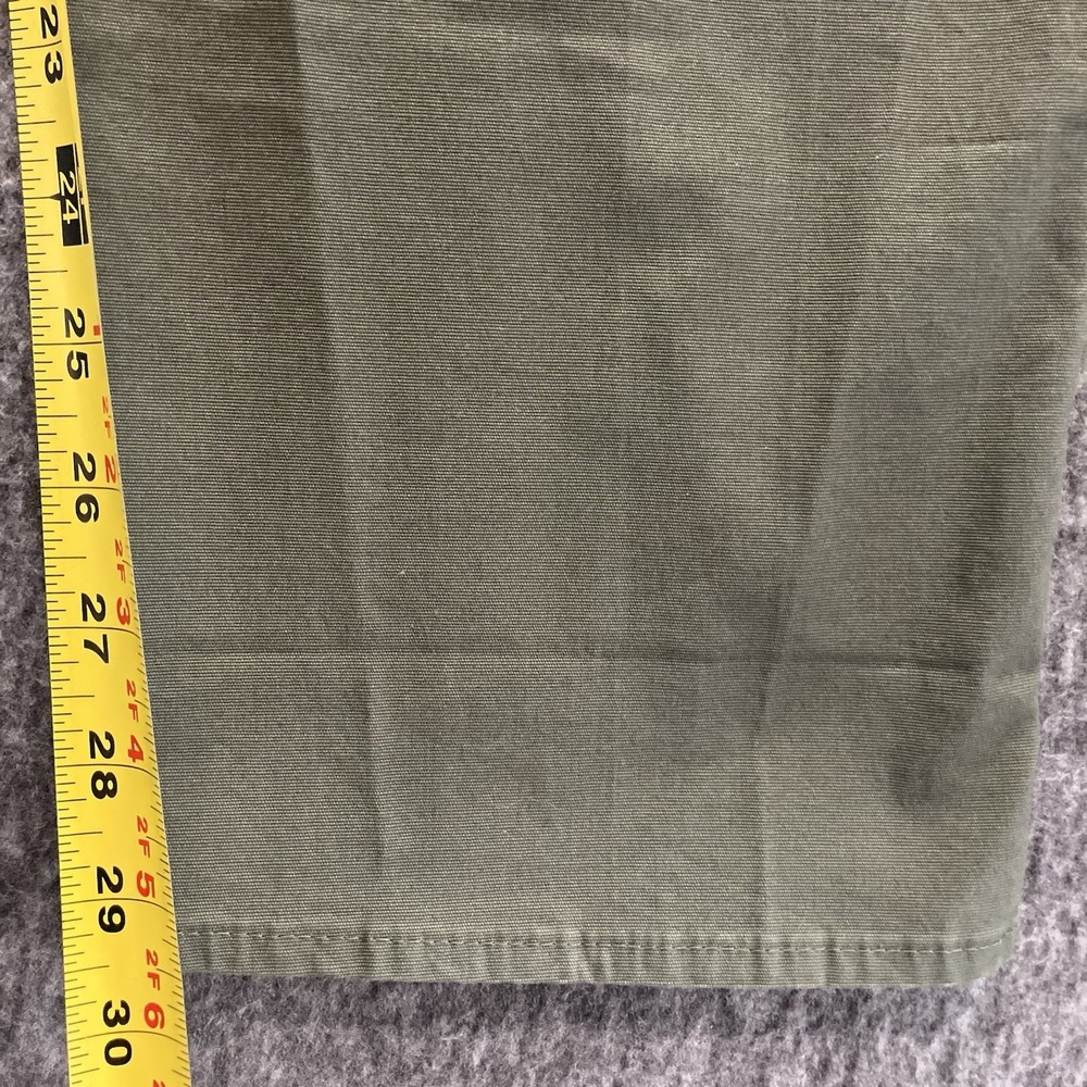 VTG Lee Womens Straight Leg Workwear Cargo Pants Army Green Carpenter Size 6 Y2K - Picture 11 of 11
